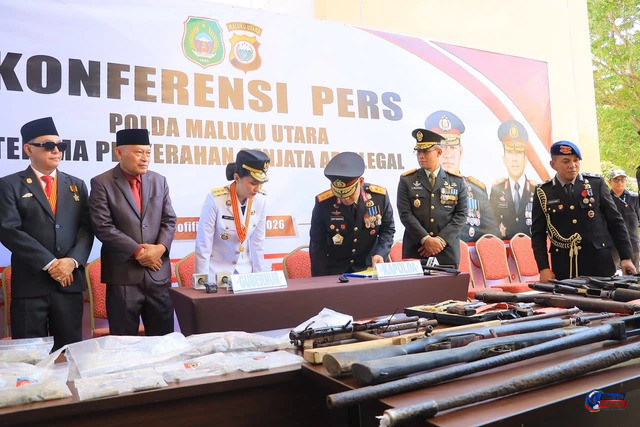 16 Senjata Api Ilegal Diserahkan Sukarela ke Polisi di Maluku Utara, Sisa Konflik Masa Lalu