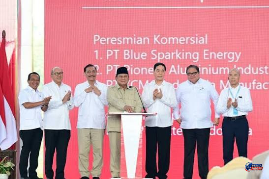 Prabowo Resmikan 11 Proyek Hilirisasi Senilai Rp180 Triliun, Indonesia Mulai Ekspor Perdana Baterai Kendaraan Listrik